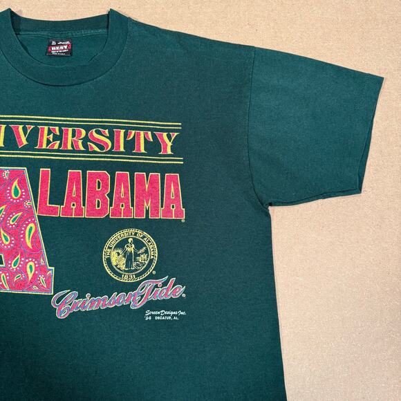 90s Alabama Crimson Tide Tee XL Vintage College Shirt Fruit of the Loom USA - Picture 4 of 7